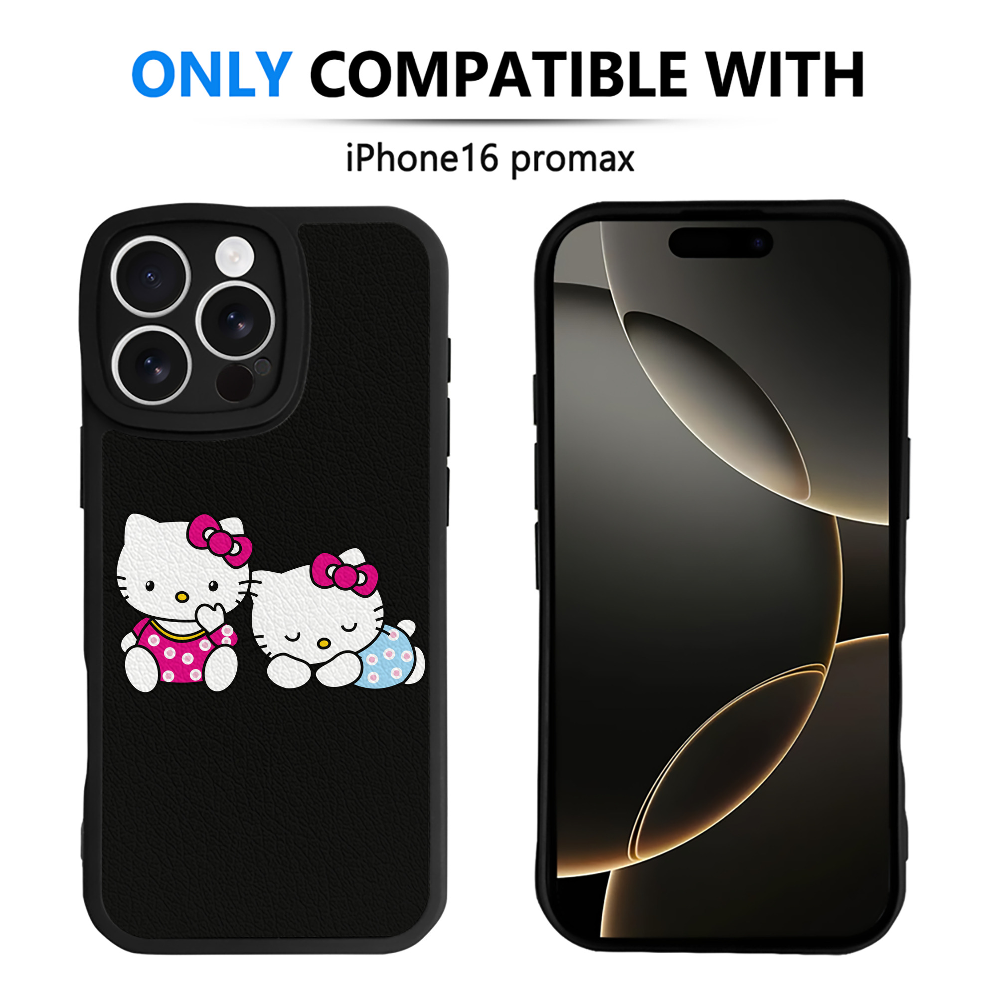 （画像用） Hello Kitty ハローキティ 【iPhone 16シリーズ対応】シリコンスマホケース（レザー調） 材質：シリコン